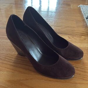 Brown Suede Cole Haan Wedges with Nike Air technology